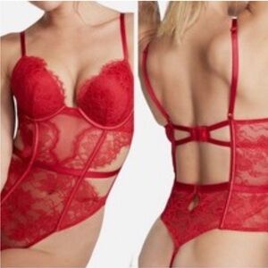 - Victoria’s Secret Wicked Unlined Balconette Teddy S/P thong New with tags